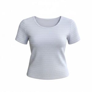 Scoop Neck Short Sleeve Striped Tee